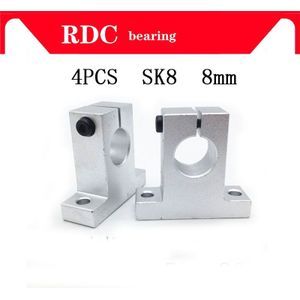 4 stks/partij SK8 8mm lineaire lager rail as ondersteuning XYZ Tafel CNC Router SH8A voor 3D printer sliding