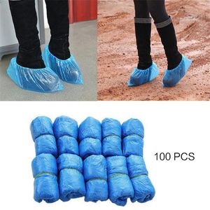 100pcs Plastic Schoenen Cover Regent Boot Wegwerp Outdoor schoenen accessoires 34*14 cm Waterdicht Resist vuil en modder