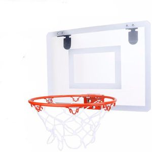 Basketbal Hoepel Set Mini Kantoor Sport Speelgoed Muur Opknoping Transparante Indoor Met Bal Kinderen Onbreekbaar Bord Stalen Velg