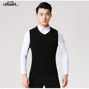 Doubl Moderne Gentlemanlike Ballroom Vest Man Tops Wollen Vest Elasticiteit Mouwloze Nationale Standaard Dans Kostuum Fit