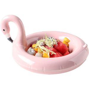 Zwemmen Ring Keramische Flamingo Eenhoorn Zwaan Platen Leuke Salade Voorgerecht Fruit Schotel Keuken Tafel Decor Decoratieve Dier Bowls
