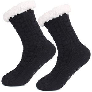 Womens Winter Fleece Voering Gebreide Dier Sokken Antislip Warm Fuzzy Gezellige Slipper Sokken