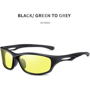 Mens Tr90 Sport Meekleurende Zonnebril Met Gepolariseerde Lens Dag Nachtzicht Glazen Voor Driving Anti Glare Nachtelijke Bril