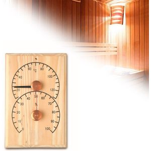 2 In 1 Dubbele Meters Bad Stoom Digitale Klok Indoor Meten Sauna Houten D0AD