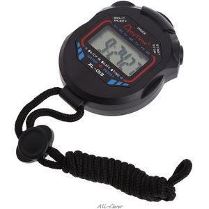 Klassieke Digitale Professionele Handheld Lcd Chronograaf Sport Stopwatch Timer Stop Horloge Met String