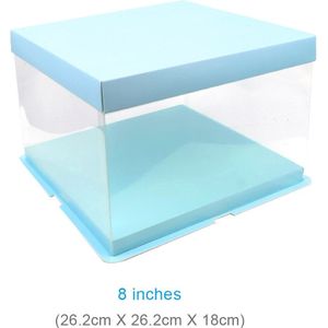 Niceyard Clear Cupcake Doos Transparant Vierkante Taartdoos Wedding Party Cake 1Pcs 6/8/10 Inch Pet Snoep cake Box