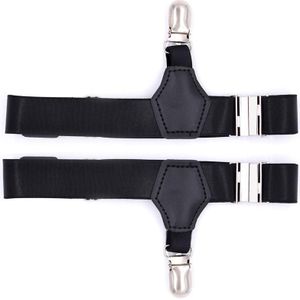 1 Paar Mannen Vrouwen Sok Bretels Jarretellegordel Verstelbare Elastische Kousenband Riem Been Houden Bretels Clip Voor Socking T-shirt YLM9242