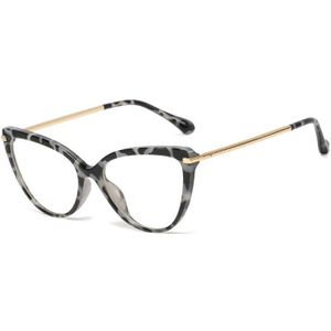 Kachawoo recept bril cat eye retro gold tr90 optische frame brillen vrouwen clear lens patroon stijl jaar