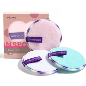 3Pcs Set Lui Make-Up Remover Puff Dubbelzijdige Zachte Schoon Gezicht Wassen Gezicht Puff Textuur Microfiber Gezichtsverzorging gereedschap