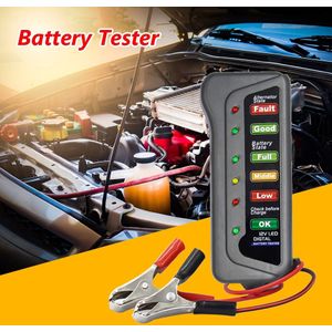 12V Auto Digitale Batterij Tester Dynamo 6 Led Licht Voor Auto Diagnostic Tool Auto Bandenspanning Monitor Sensor