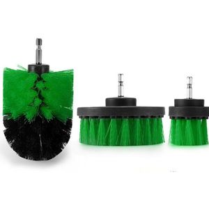 3Pcs Elektrische Wasborstel Elektrische Boor Set Power Scrubber Schroevendraaier Scrub Voor Auto Badkamer Keuken Cleaning Tools