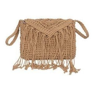 Bohemian Ronde Lange Kwastje Stro Tassen Rotan Vrouwen Crossbody Tassen Dame Schoudertas Zomer Strand Bali Tassen Cross Body Bag