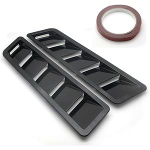 Air Flow Intake Universele Scoop Bonnet Side Fender Auto Decoratieve Cover Hood Vent Louvre Cooling Panel Trim Set