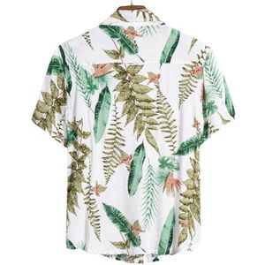 Heren Hawaiiaanse Shirt Mannelijke Toevallige Camisa Masculina Gedrukt Strand Shirts Korte Mouw Aziatische Grootte M-3XL