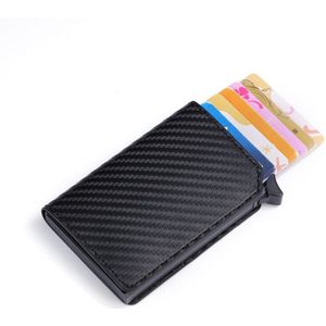 Bisi Goro Multi Carbon Fiber Anti-Diefstal Kaarthouder Rfid Pop-Up Smart Wallet Clutch Multi Mannen en Vrouwen Unisex Card Case