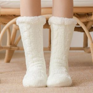 Vrouwen Sokken Winter Warm Thicken Soft Sleep Sokken Kamer Vloer Indoor Fleece Thermische Sweets Chenille Tapijt Wolen Slipper Sokken