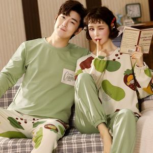 Vrouwen Katoenen Pyjama Sets Paar Winter Pyjama Volledige Broek Lange Mouwen Simple Casual Warm Nachtkleding Dikke Homewear