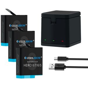 Camera Batterij 1220Mah Voor Go Pro Hero 8 Hero 7 Hero 6 Hero 5 Gopro Hero 8 Zwart Batterijen accessoires Ahdbt 801