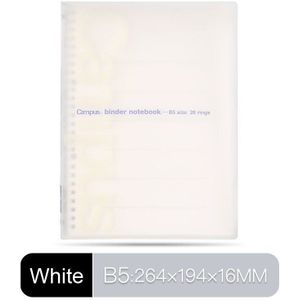Kokuyo Campus Licht-Kleur Losbladige Notitieboek B5 Pvc Transparante Matte Soft Shell P733 Dagelijkse Schema Schema dunne Notebook