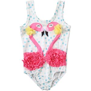 Meisjes Kind Peuter Kids Flamingo Print Bikini Badmode Badpak Zwemmen Kostuum Leeftijd 2-7 Jaar