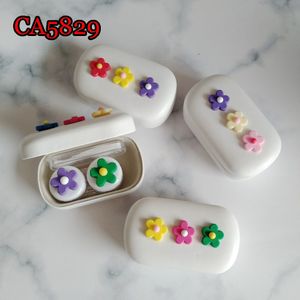 Draagbare Ijzeren Bloem Contact Lens Doos Met Pincet Stok Eyewear Accessoires CA5649