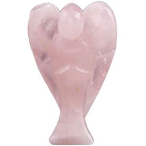 Natuursteen Sieraden Angel Fairy Crystal Rose Guardian Aartsengel Sculptuur Ambachten Slinger Mini Ornamenten Diy Decor