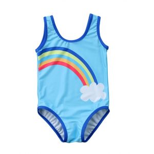 ITFABS Regenboog Badpak Kid Baby Meisje Bikini Set Badmode Badpak Beachwear 1 Pcs Maat 1-6 T