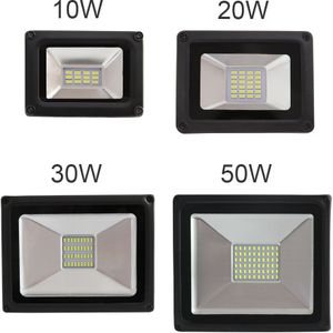 led licht overstroming 10 w 20 w 30 w 50 w ip65 waterdichte lamp reflector gardden straat buitenverlichting projector 176-264 v