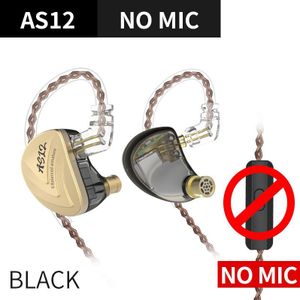 Kz AS12 12BA Balanced Armature Drives Oortelefoon Hifi Bass In Ear Monitor Headset Noise Cancelling Oordopjes Zinklegering Oortelefoon