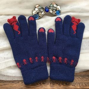 Vrouwen Mannen Warm Stretch Knit Mittens Winter Touchscreen Handschoenen Imitatie Wol Volledige Vinger Vrouwelijke Gehaakte Thicken Handschoenen