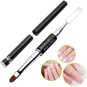 Makartt Poly Extension Gel Borstel &amp; Picker, Dual-Ended Borstel Pen Tool Voor Nail Gel, acryl Gel Nail Borstels