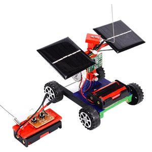 Assemblage Rc Speelgoed Diy Mini Houten Auto Draadloze Afstandsbediening Voertuig Model Diy Solar Auto Kinderen Speelgoed Wetenschap Educatief Speelgoed