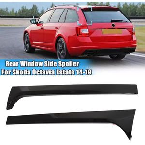 Gloss Black Auto Achterruit Side Spoiler Wing Trim Voor Skoda Octavia Estate