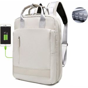 Waterdichte Stijlvolle Laptop Rugzak Vrouwen 13.3 14 15.6 Inch Koreaanse Mode Oxford Canvas Usb College Rugzak Tas Vrouwelijke Mochila