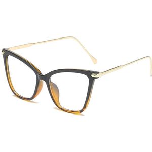 Yooske Trendy Cat Eye Brilmonturen Vrouwen Bijziendheid Optische Frame Metalen Clear Lens Zwart Roze Brillen Doorzichtige Bril