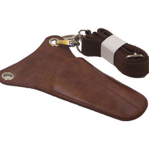 1Pc Lederen Schaar Zak Kapper Styling Tools Case Met Een Schouderriem