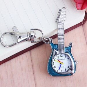cyd vintage gitaar vrouwen meisjes quartz creatieve zakhorloge kinderen persoonlijkheid sleutelhangers draagbare hanger horloges