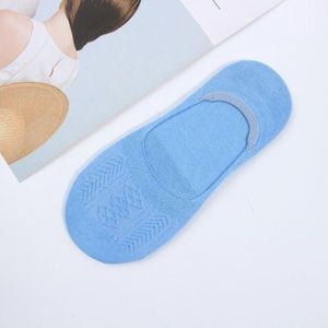 6 Pairs Womens Onzichtbare Sokken Zomer Non-Slip Siliconen Ademend Meisjes Boot Sok Pure Kleur Schattige Vrouwelijke Katoenen Sokken sox Meias
