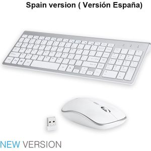 Seenda Usa Spanje Toetsenbord Draadloze Muis Set 102 Toetsen 2.4 Ghz Ultradunne Draadloze Toetsenbord Muis Set Full Size Voor computer Pc