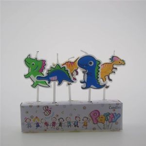 5 Stks/pak Dinosaurus Kaarsen Export Kaarsen Set Van Kinderen Verjaardagsfeestje Cartoon Kaars Geen Rook