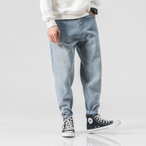 Jeans Mannen Lente Mode Wassen Side Striped Jean Homme Plus Size Casual Enkellange Denim Harembroek