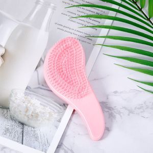 1Pc Magic Handvat Kam Detangling Hair Brush 9 Heldere Kleuren Anti-Statische Massage Kam Douche Massage Kam Salon hair Styling Tool