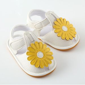 Baby Meisje Zachte Zool Sandalen Zonnebloem Crib Schoenen Zomer Kinderen Baby Kids Meisjes Prewalker Harde Zool Buiten Schoenen