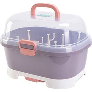 Draagbare Baby Flessen Opbergdoos Droogrek Plastic Servies Dry Case Kid Travel Voeden Multi-Functionele Opbergbox
