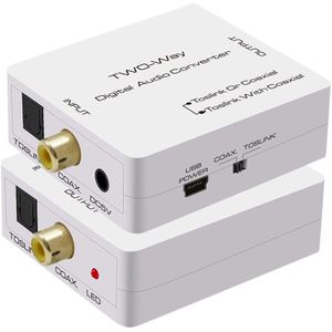 Optische Naar Coax Bi-Directionele Spdif Toslink Naar Coax Swtich Digitale O Converter Splitter Adapter