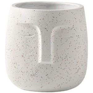 Nordic Menselijk Gezicht Keramische Vaas Bloempot Zen Succulent Groene Plant Pot