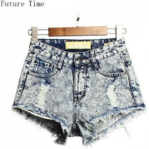 Damesmode Vintage Kwastje Ripped sexy Hoge Waisted Korte Jeans Punk Sexy Vrouw Denim Shorts C0473