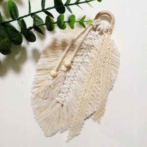 Macrame Muur Opknoping Woondecoratie Accessoires Gevederde Charme Auto Muur Opknoping Boho Decor Hand geweven Tapijt Muur Opknoping