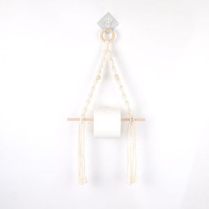 Nordic Toiletrolhouder Tapestry Macrame Muur Opknoping Room Decor Badkamer Wc-papier Dispenser