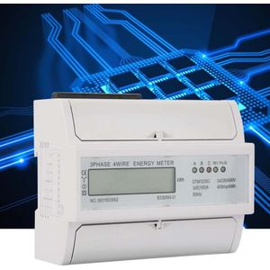 230/400V 5-100A Digitale Lcd Elektrische Power Meter 3 Fase Energieverbruik Kwh Meter Wattmeter Elektrische Ammeter Voltmeter